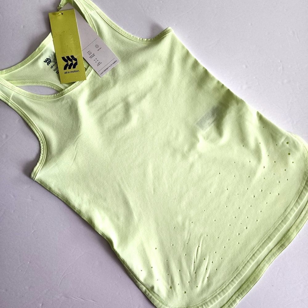 Girls Laser Cut Stretch Woven Tank Top - S, M, L, XL - All in Motion